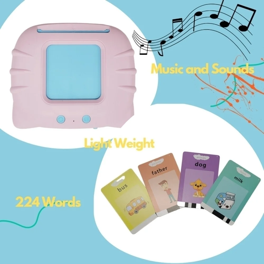 Card‎ Early Educational Device blue and pink colors educational toys.